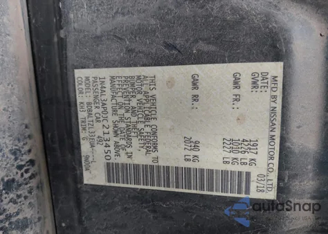 2018 Nissan Altima 2.5 Sl из США, поврежденный, VIN 1N4AL3AP0JC213450